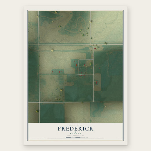 Frederick, Kansas map print, the full design