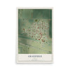 Map of Grainfield, Kansas, 12 x 18 inch unframed archival matte print