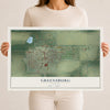 Map of Greensburg, Kansas, 12 x 18 inch unframed archival matte print