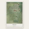 Healy, Kansas map print, the full design