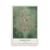 Map of Hoisington, Kansas, 12 x 18 inch unframed archival matte print