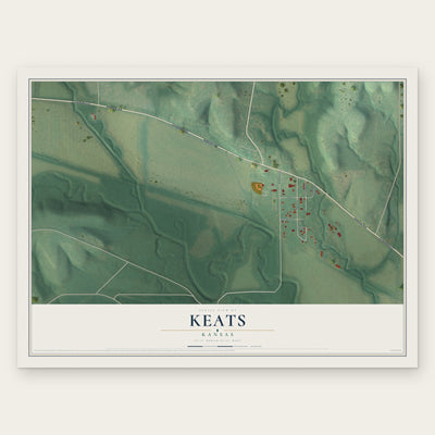Keats, Kansas map print, the full design