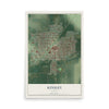 Map of Kinsley, Kansas, 12 x 18 inch unframed archival matte print