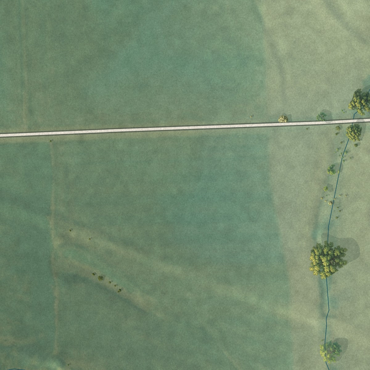 Second close-up of the map of Leona, Kansas print showing more streets and buildings