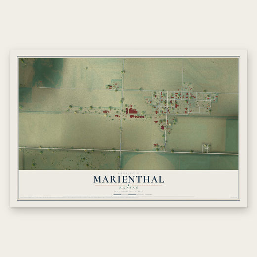 Marienthal, Kansas map print, the full design