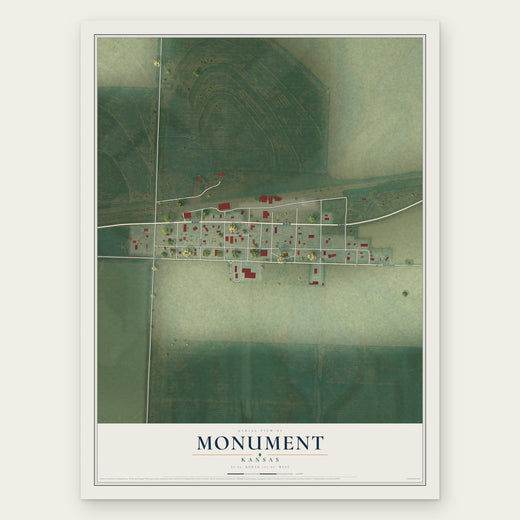 Monument, Kansas map print, the full design