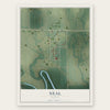 Neal, Kansas map print, the full design