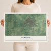 Map of Newton, Kansas, 12 x 18 inch unframed archival matte print