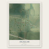Ogallah, Kansas map print, the full design