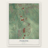 Pauline, Kansas map print, the full design