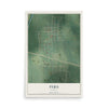 Map of Peru, Kansas, 12 x 18 inch unframed archival matte print