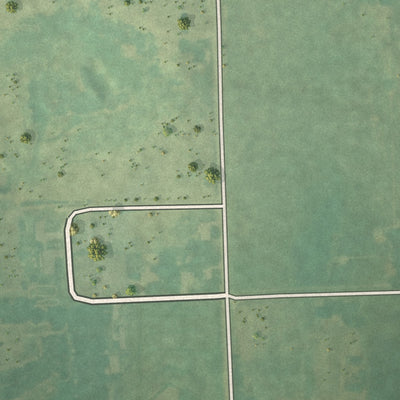 Second close-up of the map of Redfield, Kansas print showing more streets and buildings