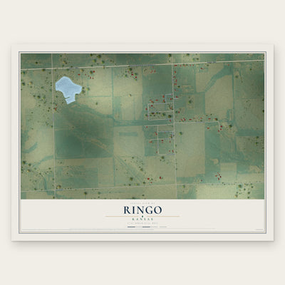 Ringo, Kansas map print, the full design