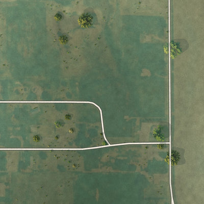 Second close-up of the map of Sharon, Kansas print showing more streets and buildings