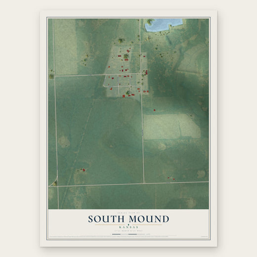 South Mound, Kansas map print, the full design