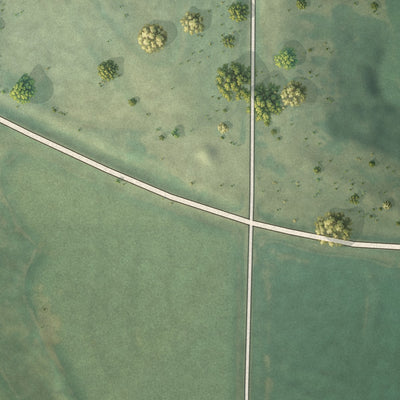 Second close-up of the map of Speed, Kansas print showing more streets and buildings
