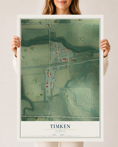 Map of Timken, Kansas, 24 x 36 inch unframed archival matte print