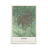 Map of Topeka, Kansas, 12 x 18 inch unframed archival matte print