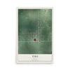 Map of Tyro, Kansas, 12 x 18 inch unframed archival matte print