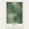 Urbana, Kansas map print, the full design