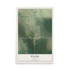 Map of Waldo, Kansas, 12 x 18 inch unframed archival matte print