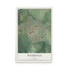Map of Waterville, Kansas, 12 x 18 inch unframed archival matte print