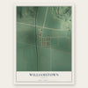 Williamstown, Kansas map print, the full design