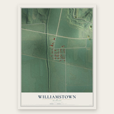 Williamstown, Kansas map print, the full design