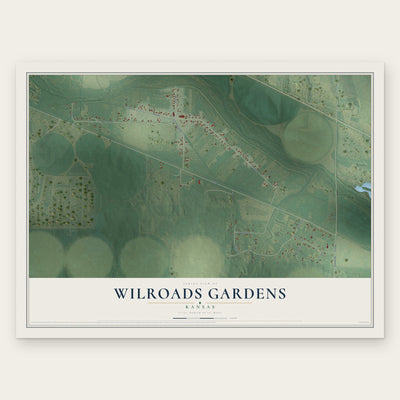 Wilroads Gardens, Kansas map print, the full design