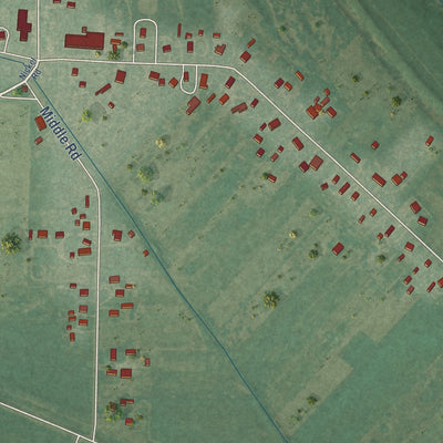 Close-up of the map of Wilroads Gardens, Kansas print showing street and building detail