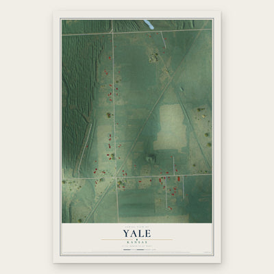 Yale, Kansas map print, the full design