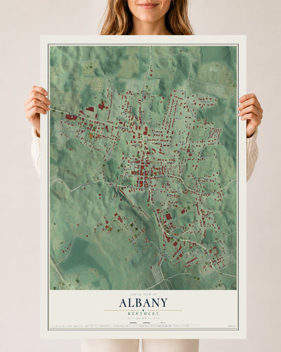 Map of Albany, Kentucky, 24 x 36 inch unframed archival matte print
