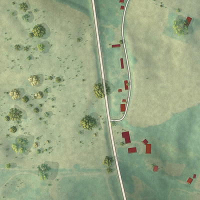 Close-up of the map of Anthoston, Kentucky print showing street and building detail