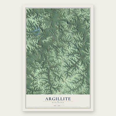 Argillite, Kentucky map print, the full design