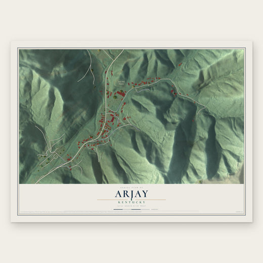Arjay, Kentucky map print, the full design
