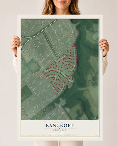 Map of Bancroft, Kentucky, 24 x 36 inch unframed archival matte print