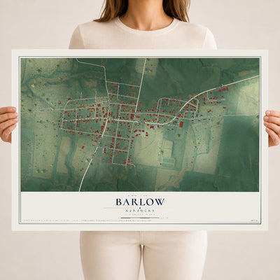 Map of Barlow, Kentucky, 18 x 24 inch unframed archival matte print