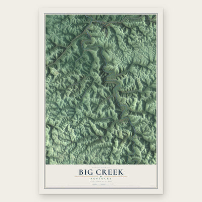 Big Creek, Kentucky map print, the full design