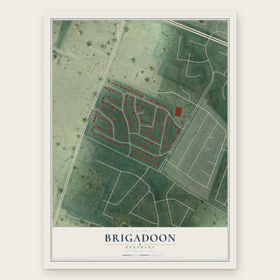Brigadoon, Kentucky map print, the full design