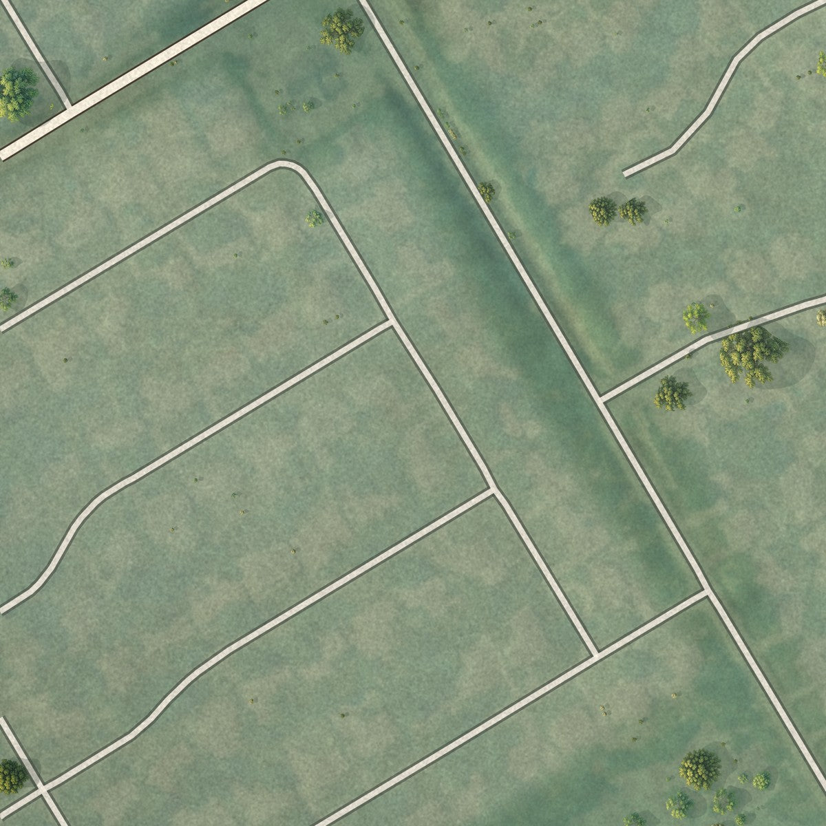Second close-up of the map of Broeck Pointe, Kentucky print showing more streets and buildings