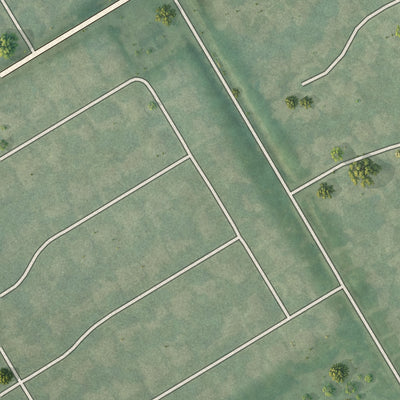 Second close-up of the map of Broeck Pointe, Kentucky print showing more streets and buildings