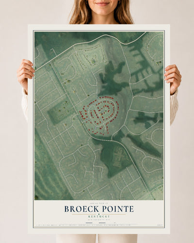Map of Broeck Pointe, Kentucky, 24 x 36 inch unframed archival matte print