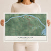 Map of Calvert City, Kentucky, 12 x 18 inch unframed archival matte print