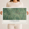 Map of Campbellsburg, Kentucky, 12 x 18 inch unframed archival matte print