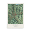 Map of Campton, Kentucky, 12 x 18 inch unframed archival matte print