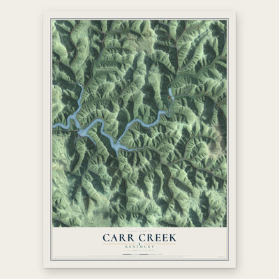 Carr Creek, Kentucky map print, the full design