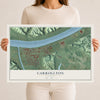 Map of Carrollton, Kentucky, 12 x 18 inch unframed archival matte print
