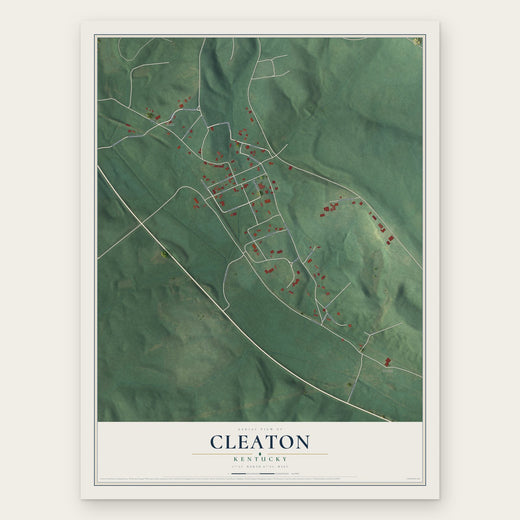 Cleaton, Kentucky map print, the full design