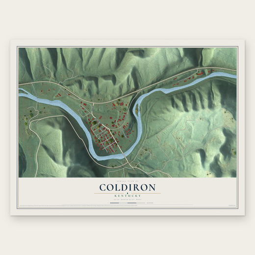 Coldiron, Kentucky map print, the full design