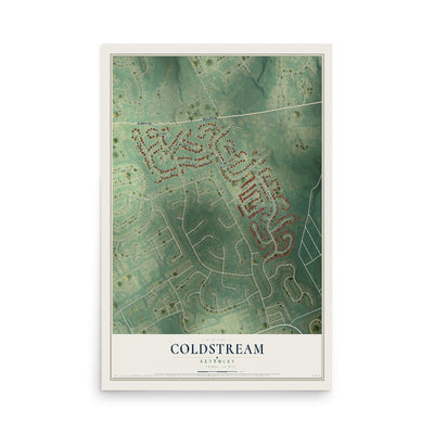 Map of Coldstream, Kentucky, 12 x 18 inch unframed archival matte print